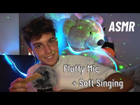 ASMR | FLUFFY MIC BRUSHING + SOFT SINGING (Super Relaxing) 🤤💦♡