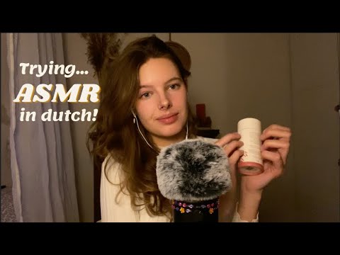 Trying ASMR for the first time in dutch! (tapping, scratching, triggers, mic scratching, cork)
