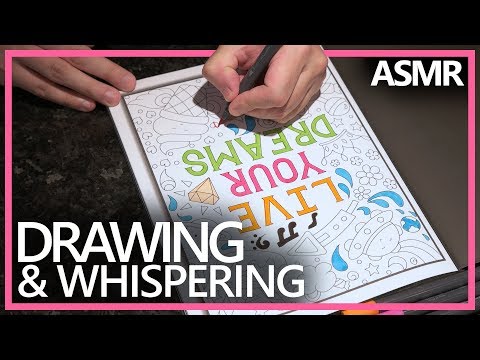 ASMR Drawing in Coloring Book (4K)