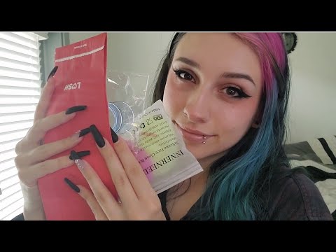ASMR All The Crinkles!♡ | packaging. crinkly sounds. rain background noise. whispering.