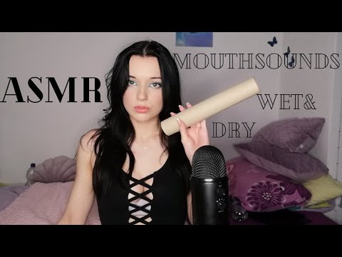 ASMR | Mouthsounds (with and without tingle tube, wet and dry)