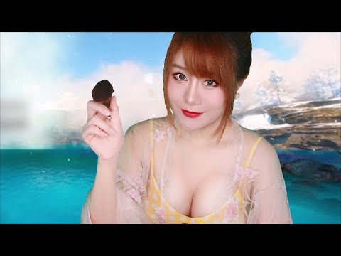 ASMR Snow Girl Give You a Spring Sauna Spa Personal Attention Role Play 【Old Time】