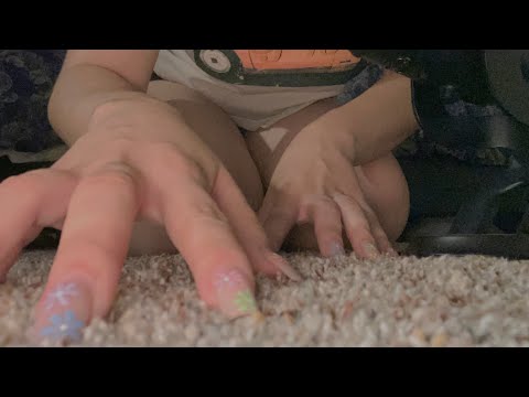 ASMR | floor, carpet, & fabric tapping/scratching