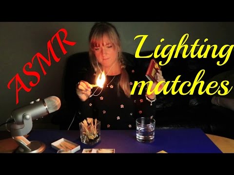 ASMR Lighting Matches and Extinguishing ☆☆☆ Soft Spoken ☆☆☆  Scratching / Tapping ☆ Fire up Triggers
