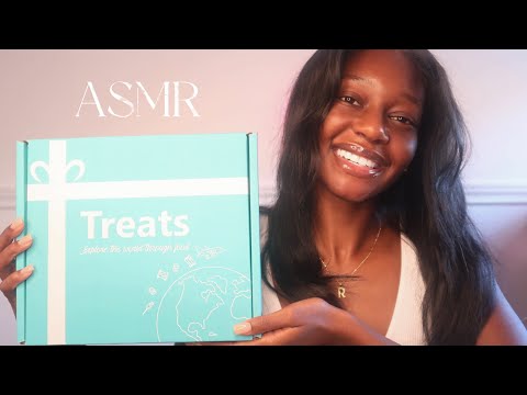 ASMR | TRY TREATS UNBOXING (EATING, MOUTH SOUNDS, WHISPERING)