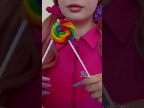 Rainbow lollipop ASMR 🌈 #tapping #lollipop #asmr