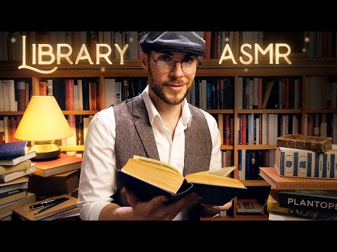 ASMR LIBRARY - Shh, Quiet Please! Book Tapping, Paper Sounds & Soft Whispers Around Your Head