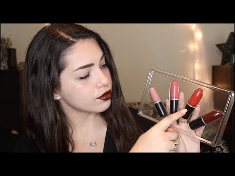 ASMR - Mac Lipstick Try-On | Tapping, Lid Sounds + More