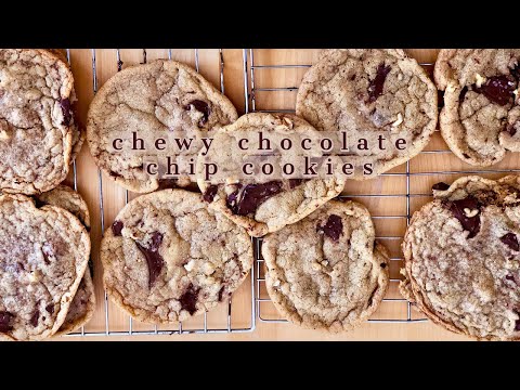 ASMR baking chewy chocolate chip cookies