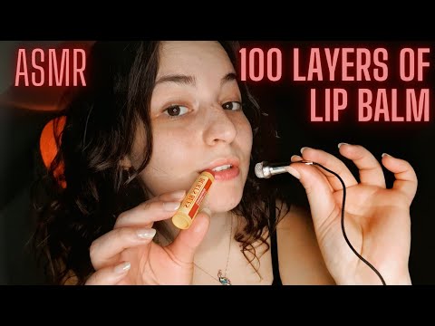 Küçük Mikrofonla ASMR | 100 Kat Dudak Nemlendiricisi Sürdüm  💋 [100 Layers of Lip Balm]