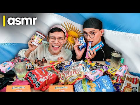ASMR español comiendo para dormir dulces argentinos