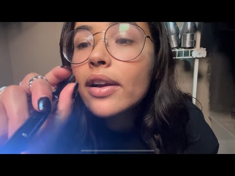 ASMR | mapping out & drawing on your face (lofi, up-close whispering, rings+)