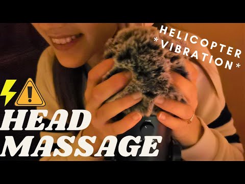 ASMR - FAST & Vigorous SCALP MASSAGE for Tingles (HELICOPTER SOUND)⚡️😍