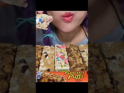Lucky Charm, Reese's Puff, S'more Treat Cereal Bars / Colliders #asmr #shorts 럭키참 시리얼 바