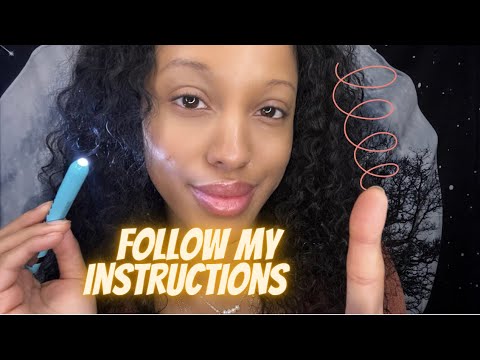 ASMR FOLLOW MY INSTRUCTIONS FOR SLEEP 💤 LOTS OF LIGHT TRIGGERS AND PERSONAL ATTENTION