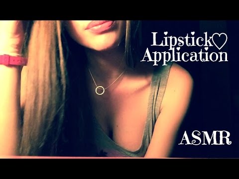 ASMR MOUTH SOUNDS (Lipstick Application) ♡