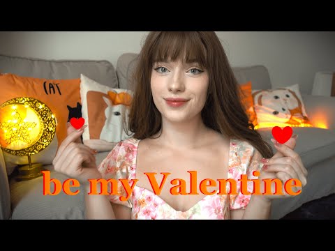 ASMR Be My Valentine: positive affirmations and personal attention, shhhh, it's okay, face touching
