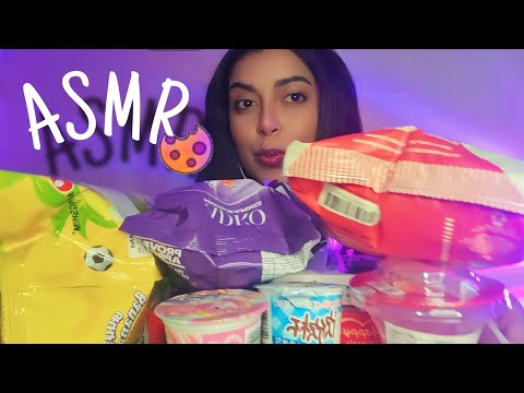 ASMR Experimentando snacks asiáticos - Mukbang