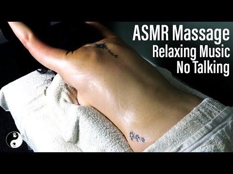 [ASMR] Full Back Massage - For Relaxation & Pain Relief with Chilled music [No Talking]