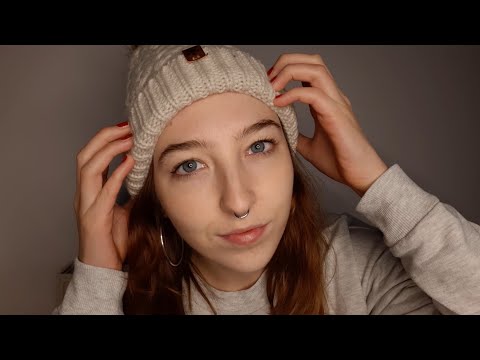 ASMR trying on winter outfits ❄ whispers, hand movements & fabric sounds for sleep