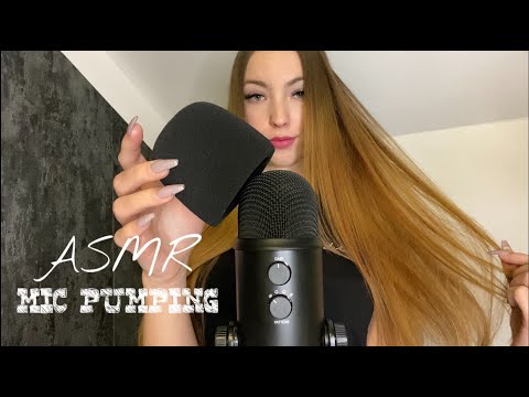 ASMR | fast and aggressive mic scratching and pumping with and without cover💤
