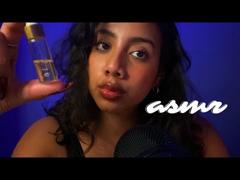 ASMR giving you a face oil massage