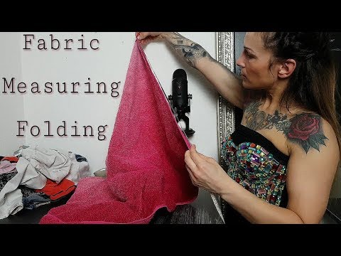 ASMR *Fabric Sounds/Measuring/Folding*