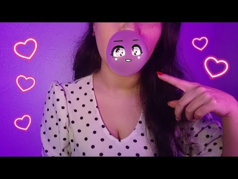 ASMR🌌 "pink" bobble blowing ~bursting bubbles in the mouth