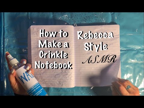 ASMR Crinkle Notebook Tutorial/Rebecca Style (No talking) Bonus page turning second half.