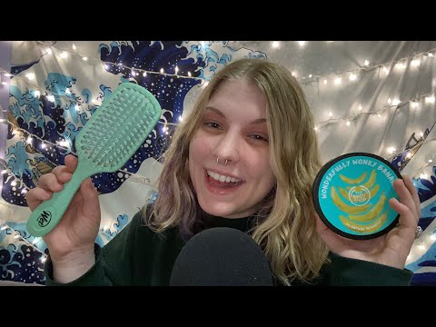 ASMR│pamper session! hair brushing, mouth sounds, personal attention✨🌿