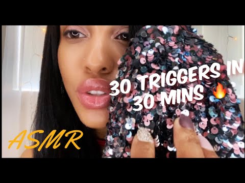 ASMR 💫 30 TRIGGERS IN 30 Minutes | Assortment of Triggers | Headphones 🎧 ADDED TINGLES