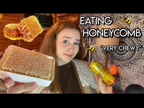 ASMR/ EATING HONEYCOMB! 💛🐝 VERY CHEWY MOUTH SOUNDS!