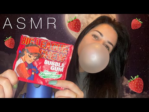 ASMR | Big League Chew Bubble Gum Triggers! 🍓 (Blowing Big Bubbles & Intense Gum Chewing)
