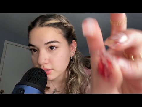 ASMR - inaudible whispering, mouth sounds, pointing out my piercings