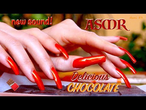 🧡 Sweetie-choco ASMR 🍫 TAPPING + some SCRATCHES 🧡 Extra Dark CHOCOLATE! 100% Delicious! 🧡 😍