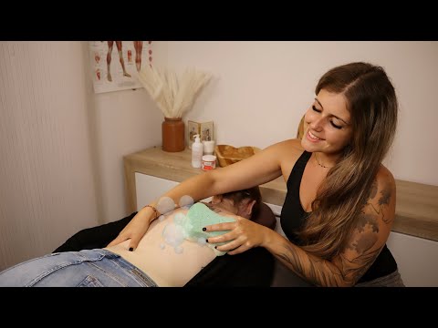 ASMR Spa Massage Treatment [Real Person] Tingly Body Scrub & Back wash (deutsch german)