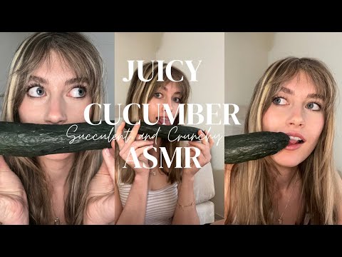 ASMR Crispy Crunchy Cool Cucumber!! Refreshing and frisky