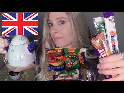 ASMR American Tries British Candy For the First Time | Whispered with Tea Drinking