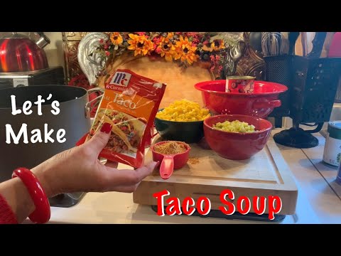 ASMR Request/Making Taco Soup (No talking) Homemade recipe. Stirring, boiling, chopping, measuring.