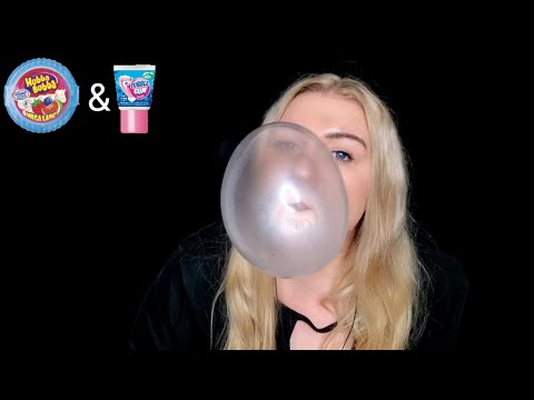 ASMR CHEWING GUM & BLOWING BUBBLES with Gum Mix