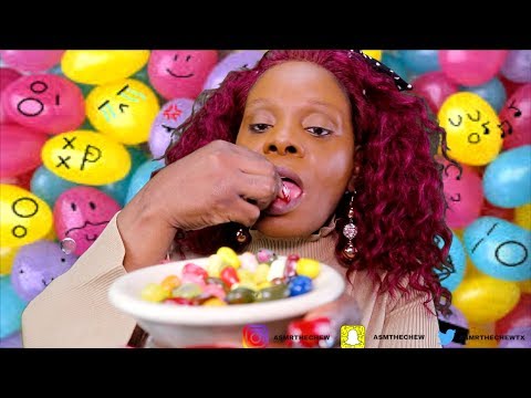 MAKEUP TSK ASMR Autonmouous MOUTH SOUNDS | EATING CUTE Jelly Bean