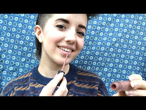 ASMR Inaudible Whispers/Hand Movements/Lipstick Application