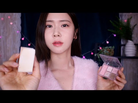ASMR.sub 벚꽃 데이트 메이크업해드려요🌸 | Cherry blossom makeup for you