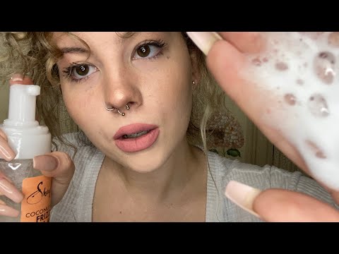 ASMR FAST AND AGGRESSIVE Bestie Gives You A Full Makeover 💗 (Skincare,Hair,Makeup)