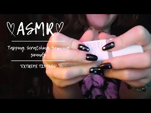ASMR | Tapping and scratching with rubbing and gripping sounds *EXTREME TINGLES*