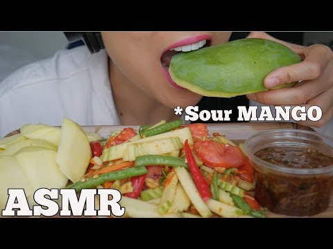 ASMR Sour MANGO Salad กินมะม่วงน้ำปลาหวาน (EATING SOUNDS) *Thai with English SUB | SAS-ASMR