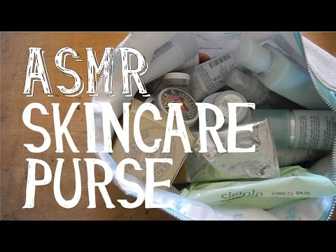 ASMR Going through Skincare Purse - Whispering - LITTLE WATERMELON