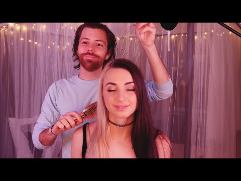 ASMR | Ben Plays With My Hair (Brushing, Head Massage)