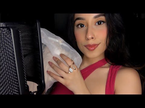 ASMR Gentle Fast Tapping, Gripping, Crinkles, Try On Glasses & Purse | TIJN 💗