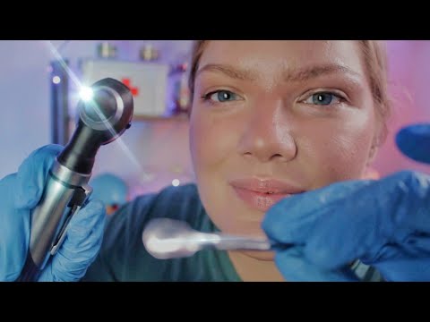 ASMR Unclogging & Cleaning Your Ears | Detailed Otoscope Inspection, Ear Cleaning, Hearing Tests